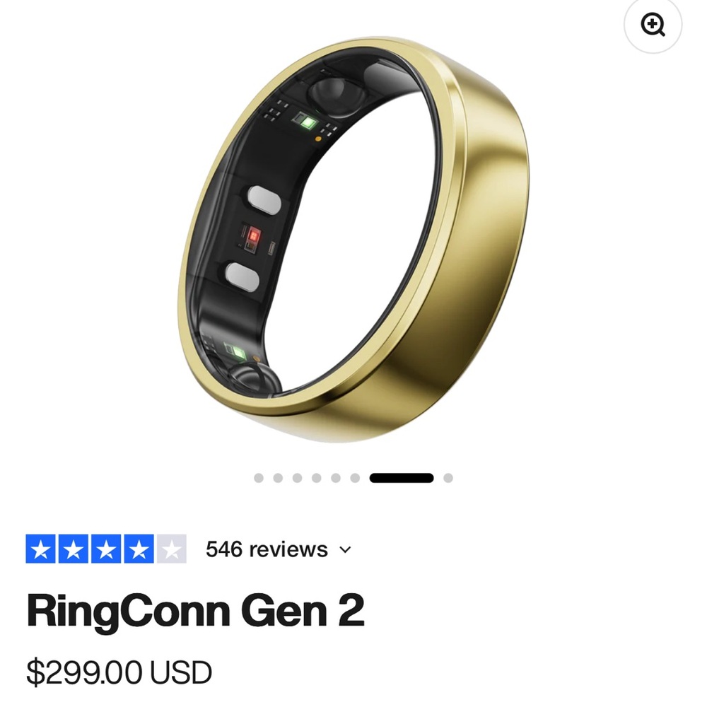 Gen 2 Gold RingConn size 8